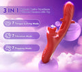 2 in 1 Tongue Thrusting Dildo Vibrator Masturbator