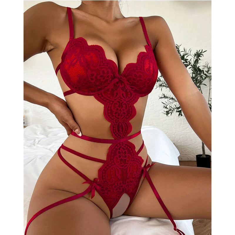 Open Bra Crotchless Women's Bodysuit